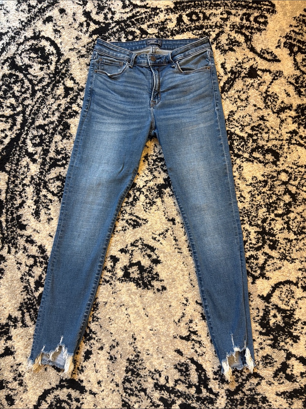 Abercrombie & Fitch Medium Blue Distressed Skinny Jeans